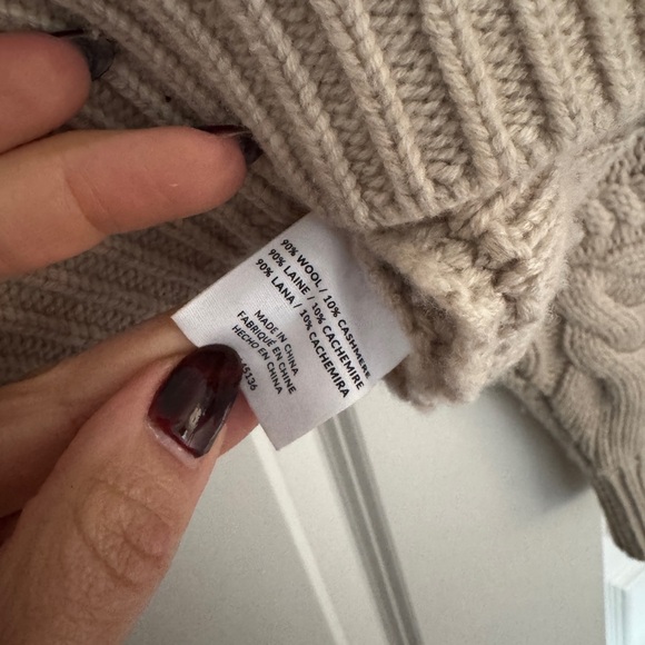 NAADAM Women's Cable Knit Sweater - Tan - Picture 2 of 3